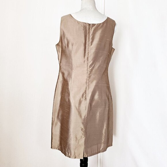 ICE Tan Silk Dress and Jacket - Picture 3 of 6